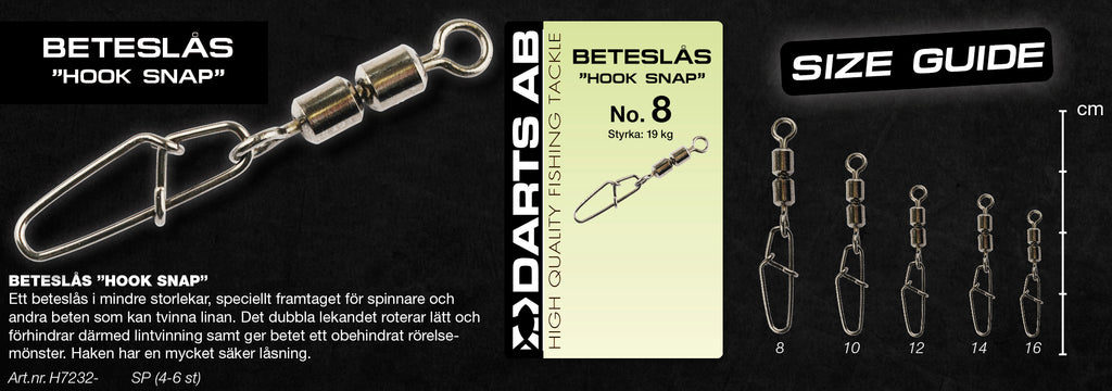 Bait lock "Hook Snap" no16 6-pack