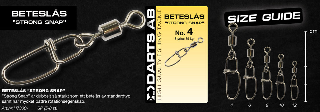 Bait lock "Strong Snap" no8 6-pack