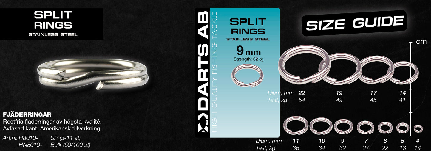 Split ring 6mm 11-pack