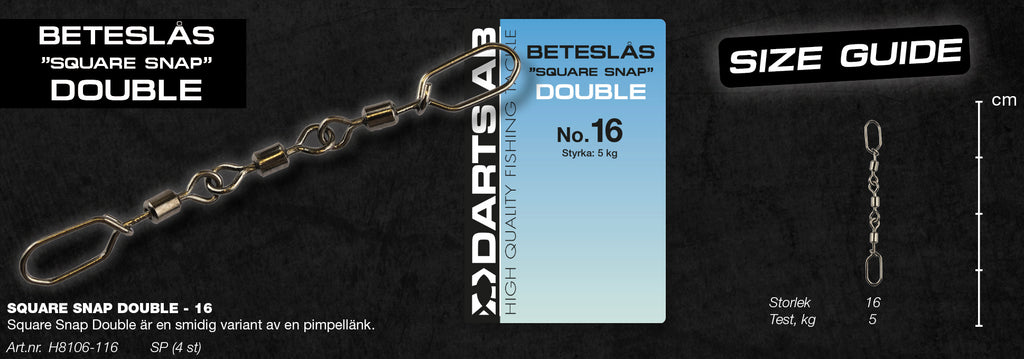 Bait lock "Square Snap Double" 4-pack